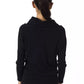 Elegant Open Collar Black Pullover for Women