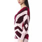 Burgundy Oversized Wool V-Neck Sweater