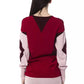 Burgundy Oversized Wool V-Neck Sweater
