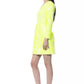 Chic Open V-Neck Print Dress with Long Sleeves