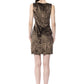 Elegant Sleeveless Short Dress with Exquisite Prints