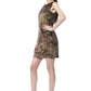 Elegant Sleeveless Short Dress with Exquisite Prints