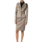 Elegant Gray Chain-Trimmed Blazer Jacket