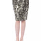 Elegant Gold Tube Short Skirt