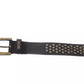 Elegant Black Leather Belt
