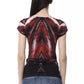 Chic Multicolor Printed Round Neck Tee