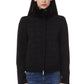 Chic High Collar Short Down Jacket in Black