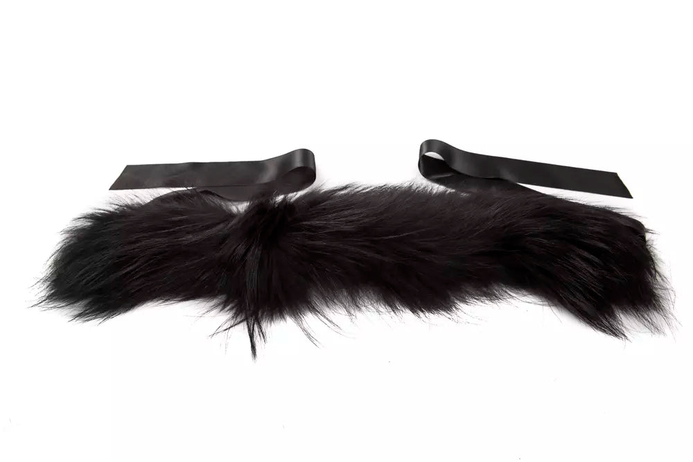 Elegant Leather and Fur Neck Warmer