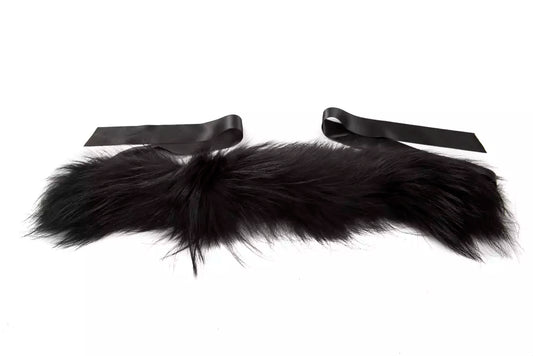 Elegant Leather and Fur Neck Warmer