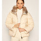 Glamorous Milk & Gold Short Puffer Jacket
