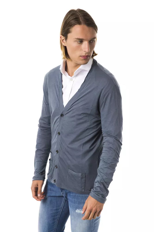 Chic Gray Cardigan with Sleek Pockets
