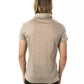 Elegant Striped Embroidered Polo Shirt