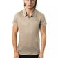 Elegant Striped Embroidered Polo Shirt