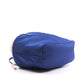 Chic Blue Fabric Shopper Tote with Patent Accents