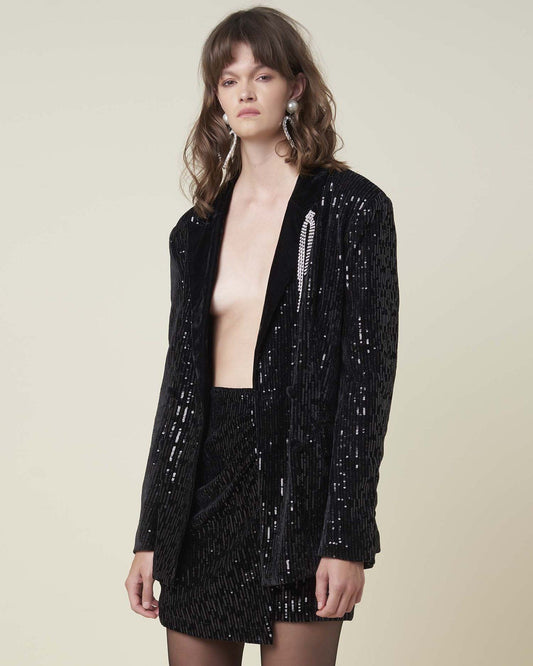 Sequin Embrace Long Sleeve Blazer
