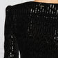 Black Sequined Asymmetrical Wrap Dress
