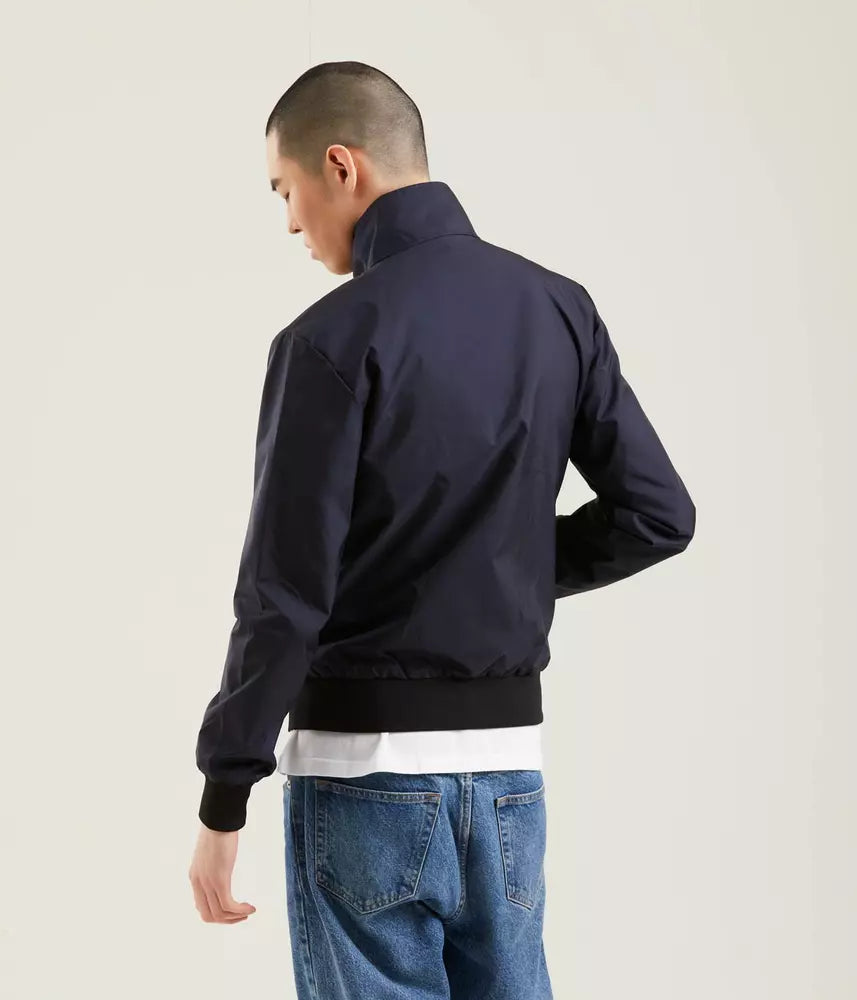 Sleek Nylon Men's Zip Jacket – Side & Breast Pockets
