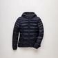 Elegant Satin-Feel Down Jacket in Dark Blue