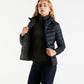 Elegant Satin-Feel Down Jacket in Dark Blue
