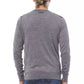 Elegant Gray Wool Blend Cardigan