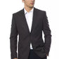 Elegant Gray Wool Men's Blazer
