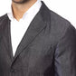Chic Verri Single-Breasted Gray Blazer