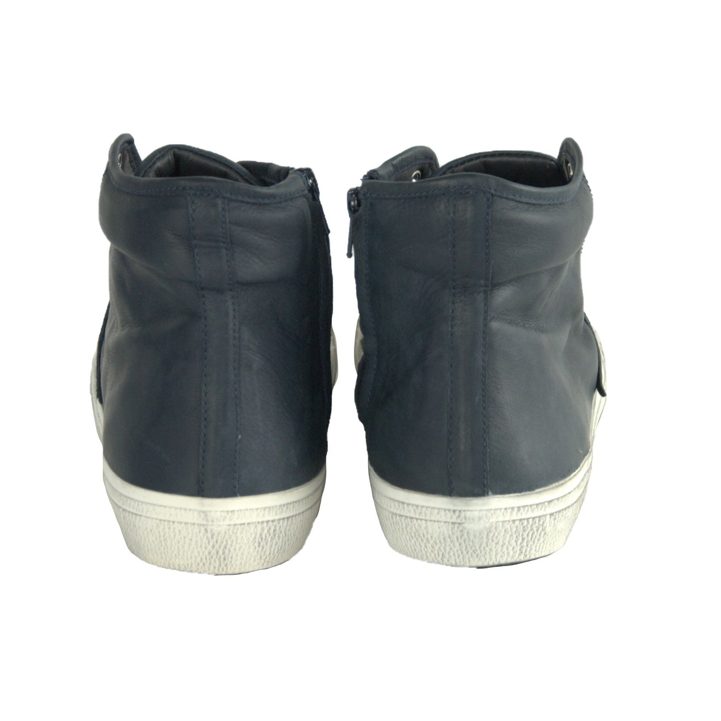 Elevate Your Style: Sleek Blue Leather Sneakers