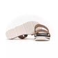 Beige Dual-Strap Rhinestone Sandals