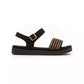 Golden Glitz Ankle Strap Sandals