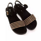 Golden Glitz Ankle Strap Sandals
