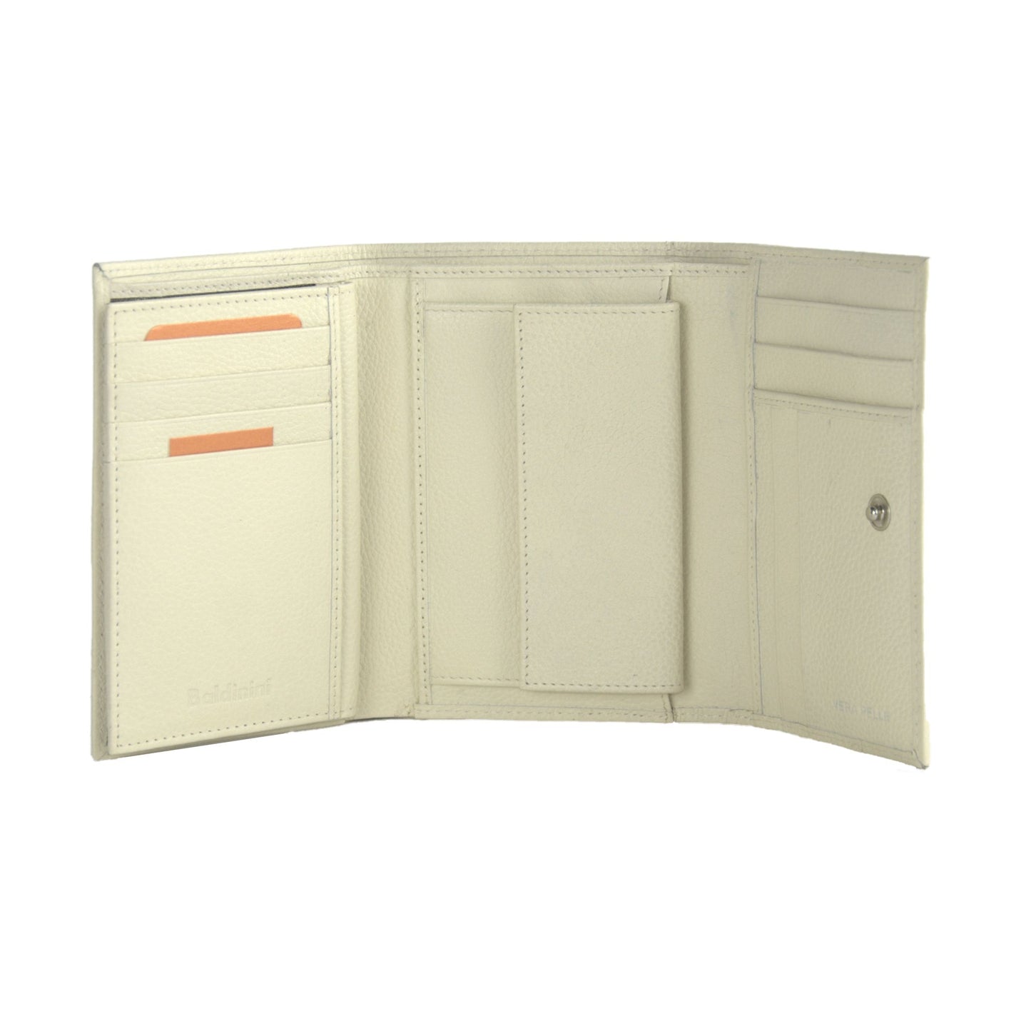 Elegant Cream Calfskin Wallet