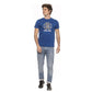 Chic Blue Cotton Tee with Signature Print