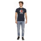 Sleek Blue Cotton Tee with Front Logo