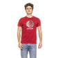 Chic Red Cotton Tee with Front Logo
