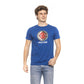 Chic Blue Logo Tee with Short Sleeves