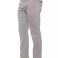 Beige Cotton Trousers with Chic Micro-Pattern