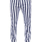 Elegant White Striped Cotton Trousers