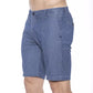 Chic Blue Cotton Bermuda Shorts for Men