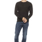 Elegant Melange Crew Neck Men's Sweater