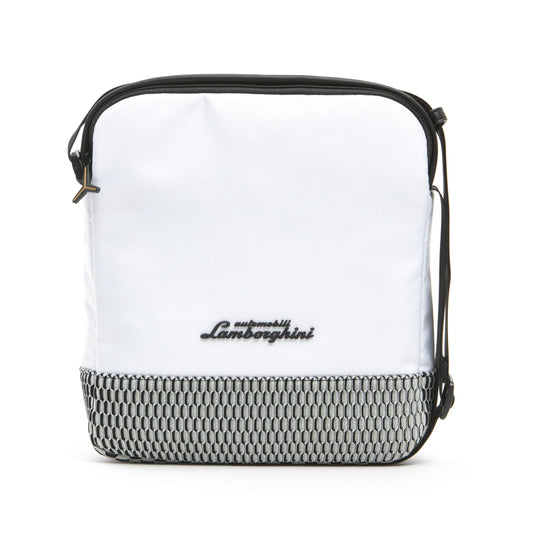 Sleek White Two-Compartment Satchel