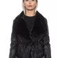 Chic Belted Down Jacket with Faux Fur Lining