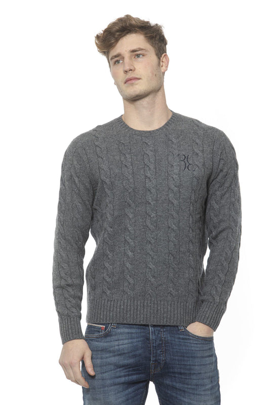 Cashmere Crewneck Intertwined Motif Sweater