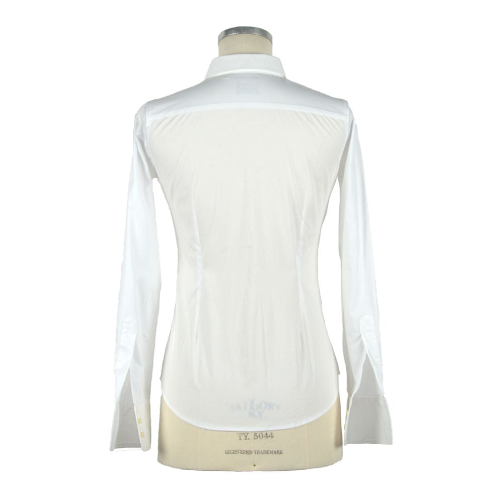 Elegant White Slim Fit Long Sleeve Blouse