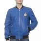 Elegant Leather Bomber Jacket for Men
