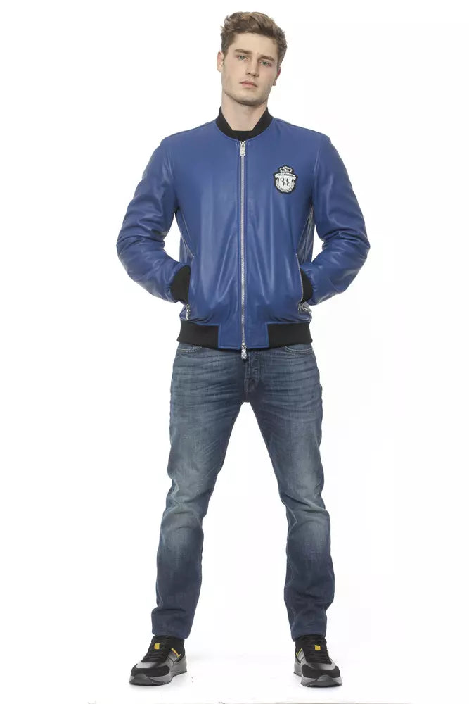 Elegant Italian Leather Bomber Jacket