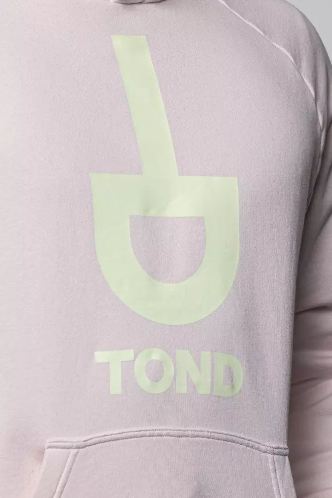 Chic Oversized Pink Cotton Sweatshirt with Hood