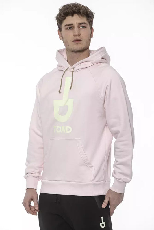 Chic Oversized Pink Cotton Sweatshirt with Hood