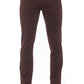 Elegant Super Slim Burgundy Trousers