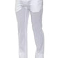 Chic White Super Slim Men's Trousers
