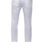 Chic White Super Slim Men's Trousers